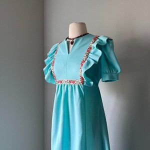 Vintage 1970’s Full Length Maxi Dress